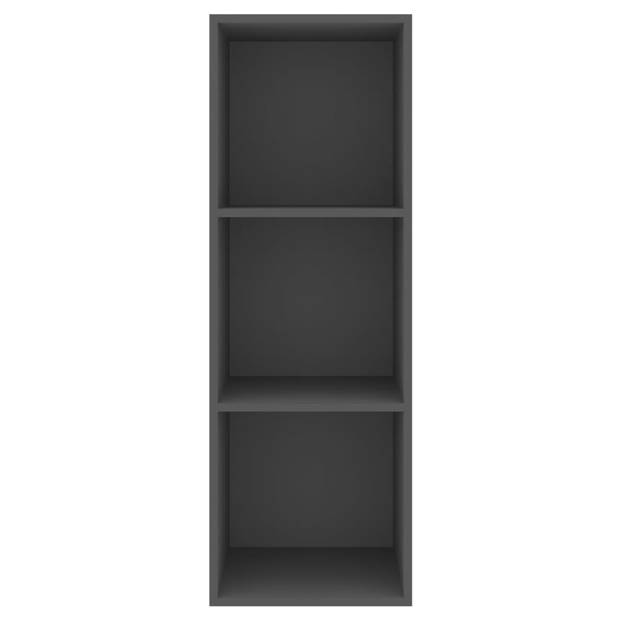 The Living Store Wandmeubel TV-grijs - 37x37x107 cm spaanplaat