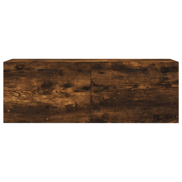 The Living Store Wandkast - Gerookt Eiken - 100 x 36.5 x 35 cm - Duurzaam Hout