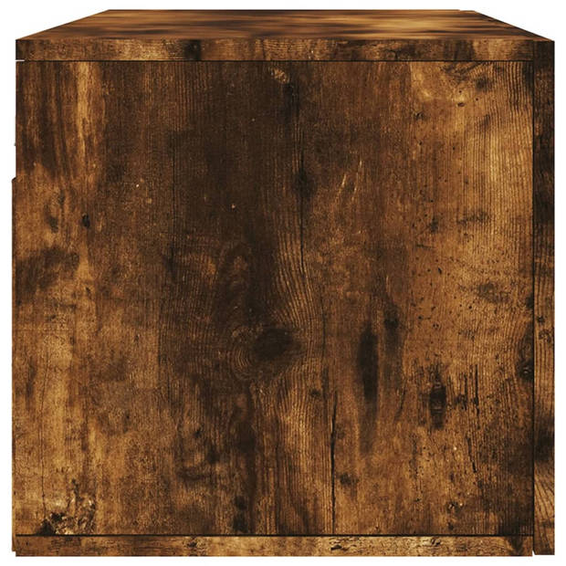 The Living Store Wandkast - Gerookt Eiken - 100 x 36.5 x 35 cm - Duurzaam Hout