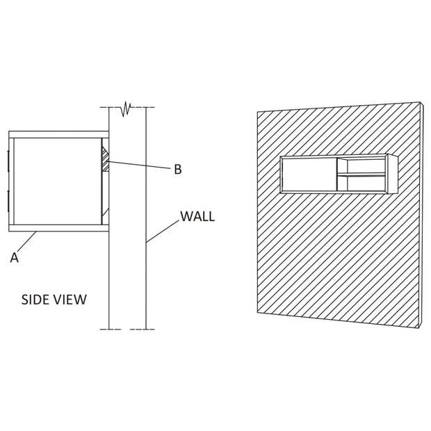 vidaXL Tv-meubel wandmontage 180x30x30 cm massief teakhout