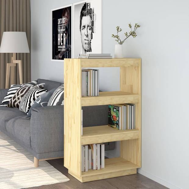 The Living Store Boekenkast/kamerscherm 60x35x103 cm massief grenenhout - Kast