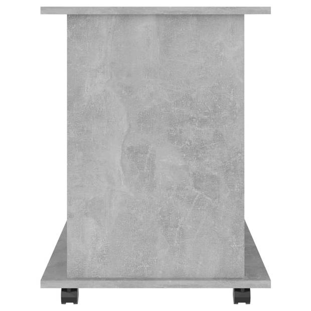 The Living Store Verrijdbare Kast - Printermeubel 60 x 45 x 60 cm - Betongrijs