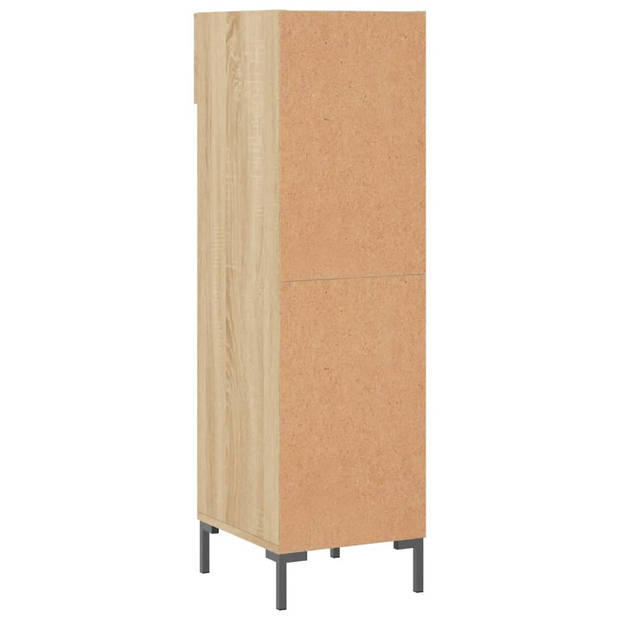 The Living Store Schoenenkast - Sonoma Eiken - 30 x 35 x 105 cm - Bewerkt hout en ijzer