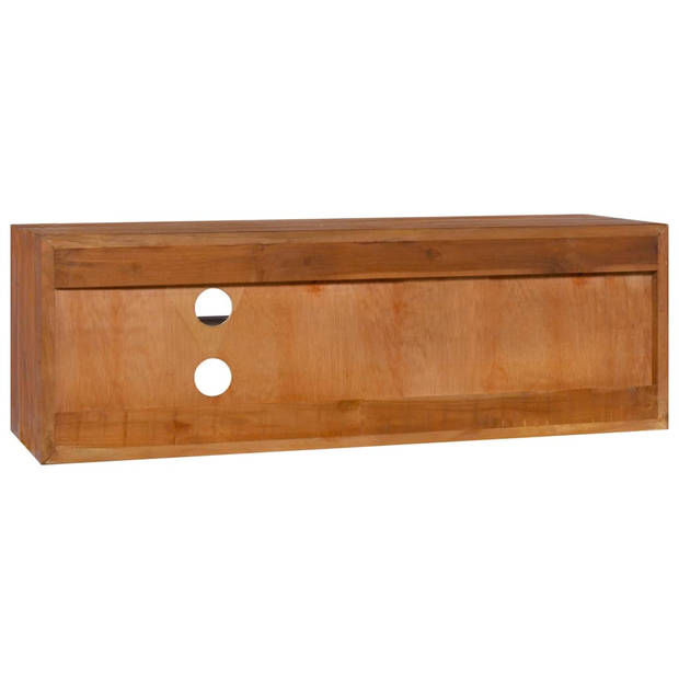 The Living Store Massief Teakhouten Tv-meubel - 90 x 30 x 30 cm - Koloniale stijl - Materiaal- Teakhout