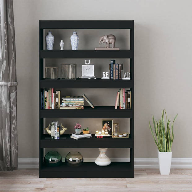 The Living Store Boekenkast - Hout - 100 x 30 x 166 cm - Zwart