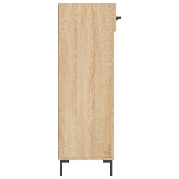 The Living Store Schoenenkast Sonoma Eiken - 60 x 35 x 105 cm - Duurzaam bewerkt hout en ijzer