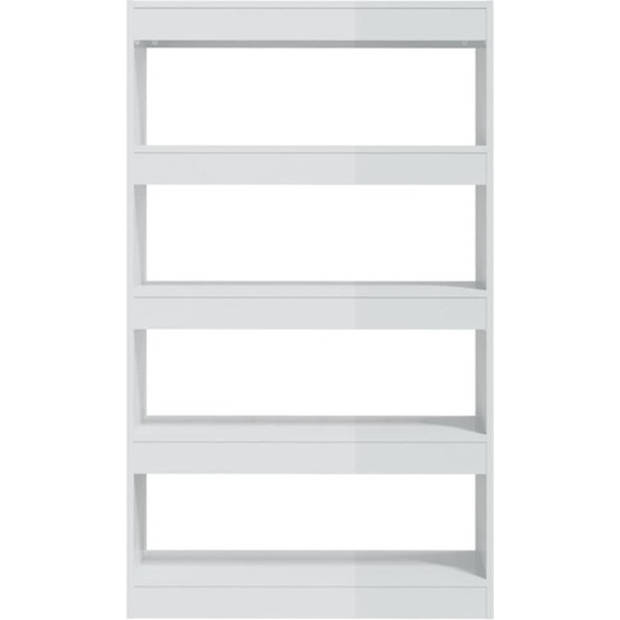 The Living Store Boekenkast - Hoogglans wit - 80 x 30 x 135 cm - Stevig en veelzijdig