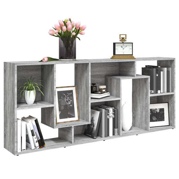 The Living Store Boekenkast - Nog invullen - Boekenkast - Afmetingen- 67 x 24 x 161 cm - Kleur- Grijs Sonoma Eiken