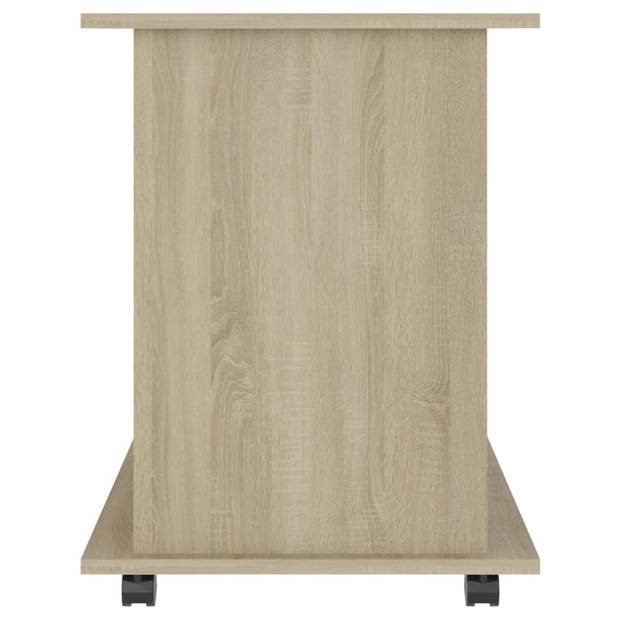 The Living Store Verrijdbare Kast - Sonoma Eiken - 60 x 45 x 60 cm - Spaanplaat