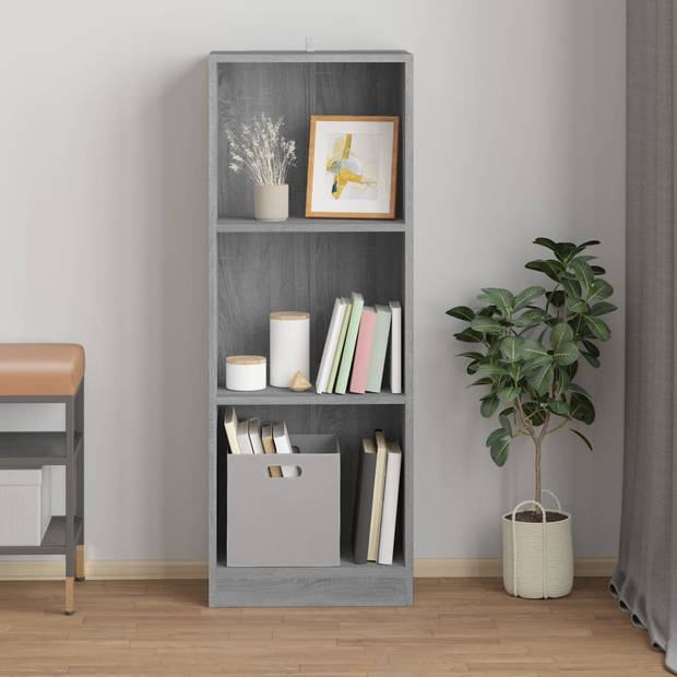 The Living Store Kast Boekenkast - 40x24x109 cm - Grijs Sonoma Eiken