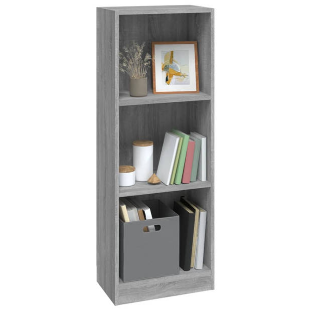 The Living Store Kast Boekenkast - 40x24x109 cm - Grijs Sonoma Eiken