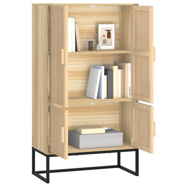 The Living Store Hoge kast 70x35x125 cm bewerkt hout - Kast