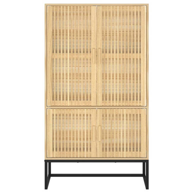 The Living Store Hoge kast 70x35x125 cm bewerkt hout - Kast