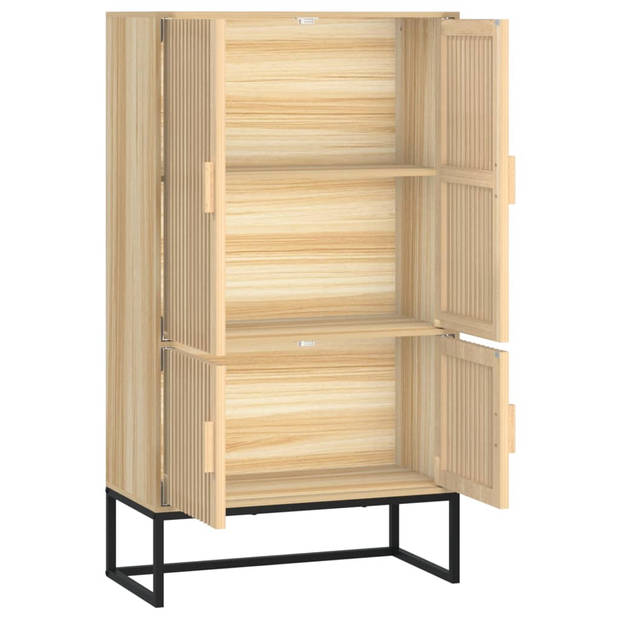 The Living Store Hoge kast 70x35x125 cm bewerkt hout - Kast