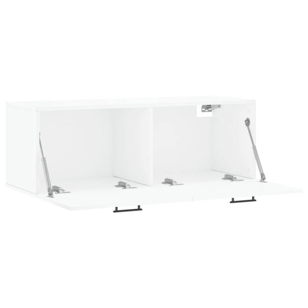 The Living Store Wandkast - The Living Store - Meubels - 100 x 36.5 x 35 cm - Hoogglans wit