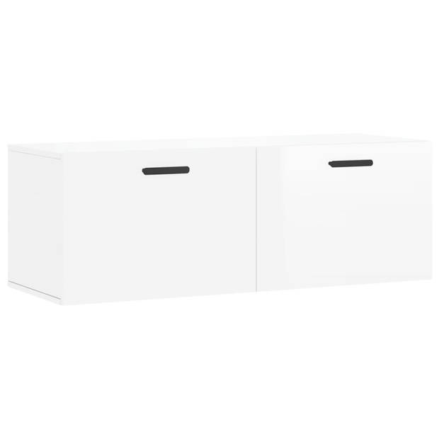 The Living Store Wandkast - The Living Store - Meubels - 100 x 36.5 x 35 cm - Hoogglans wit