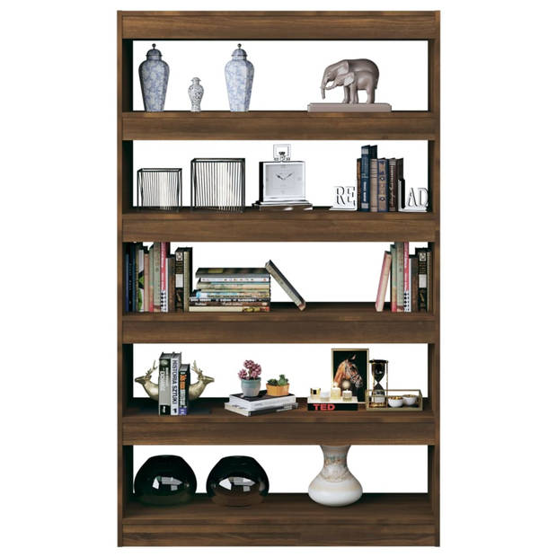 The Living Store Boekenkast Classic - Hout - 100 x 30 x 166 cm - Bruineiken