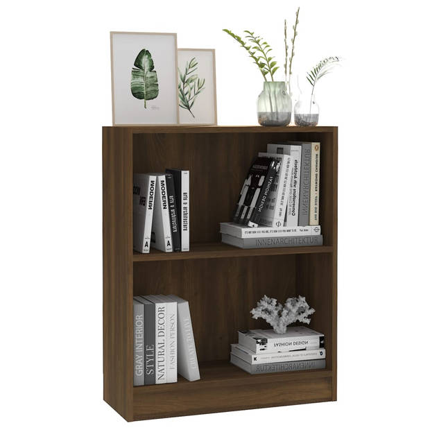 The Living Store Boekenkast - Compact en functioneel - Afmeting- 60 x 24 x 74.5 cm - Kleur- Bruineiken