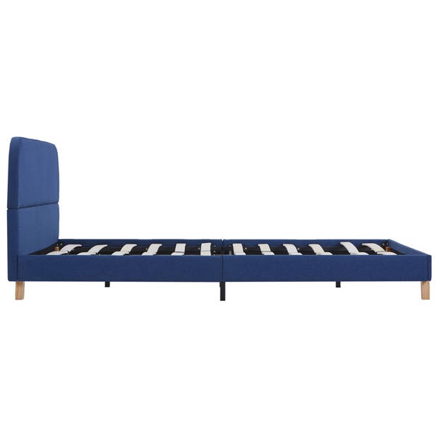 vidaXL Bedframe stof blauw 140x200 cm