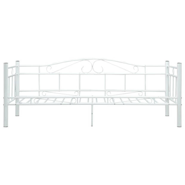 vidaXL Bedbankframe metaal wit 90x200 cm