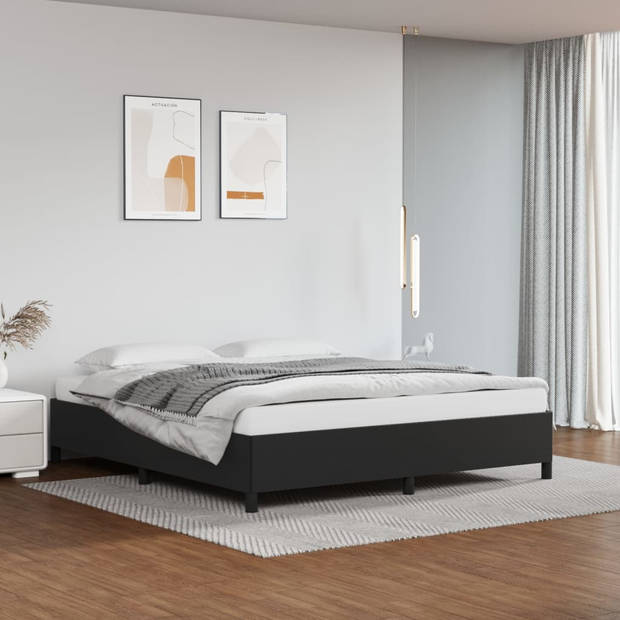 vidaXL Bedframe kunstleer zwart 180x200 cm