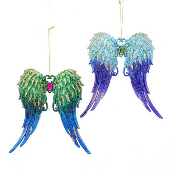 Kurt S. Adler - Peacock Glitter Angel Wing 5.7 Inch