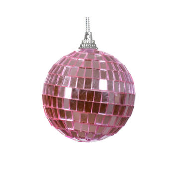 Decoris - Kerstballen foam d6l6 cm fuchsia kerst