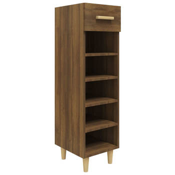 The Living Store Schoenenkast Bruineiken 30 x 35 x 105 cm - ventilatie - opbergruimte