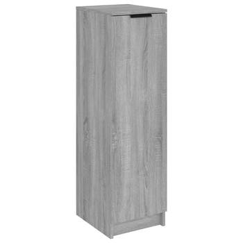 The Living Store Schoenenkast - Grijs Sonoma Eiken - 30 x 35 x 100 cm - Bewerkt Hout