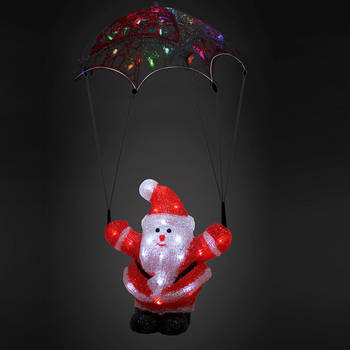 LED acryl_kerstman parachute, kerstversiering, kerstsfeer,kerstdecoratie