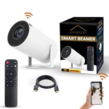 Homezie Beamer WiFi, HDMI, Bluetooth 4K support Android 11 Projector