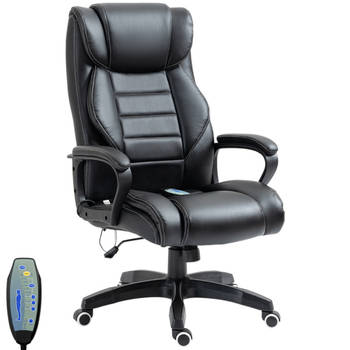 Ergonomische Bureaustoel - Gamestoel - Massagefunctie - Verstelbaar - Zwart - 66 cm x 68 cm x 112-120 cm