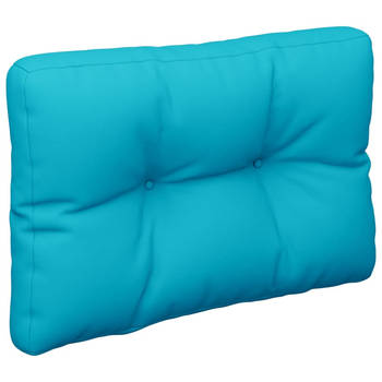 The Living Store Palletkussen - Polyester - 60 x 40 x 12 cm - Turquoise
