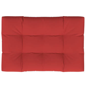 The Living Store Palletkussen - 120x80x12 cm - Waterafstotend - Rood - Polyester