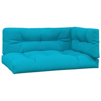 The Living Store Palletkussens - Turquoise - 120 x 80 x 12 cm - Polyester - Waterafstotend