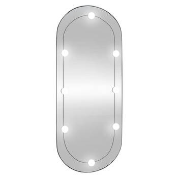 The Living Store Wandspiegel LED-verlichting - 40 x 90 cm - divers kleurmodi - USB-interface