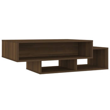 The Living Store Salontafel Bruineiken Hout - 105 x 55 x 32 cm - Opbergruimte