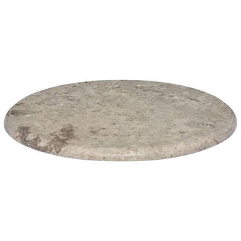 The Living Store Marmeren tafelblad - Grijs - 50 x 2.5 cm - Stevig en eenvoudig te reinigen