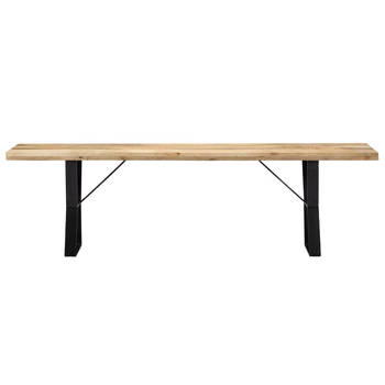 The Living Store Bankje 160 cm massief mangohout - Bank