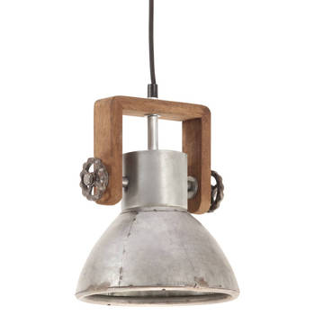 The Living Store Hanglamp Vintage Industrieel - 101 cm - IJzer - Mangohout