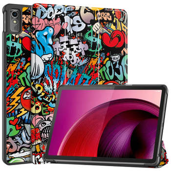 Basey Lenovo Tab M10 5G Hoes Case Tablet Hoesje Tri-fold - Lenovo Tab M10 5G Hoesje Hard Cover Bookcase Hoes - Graffity