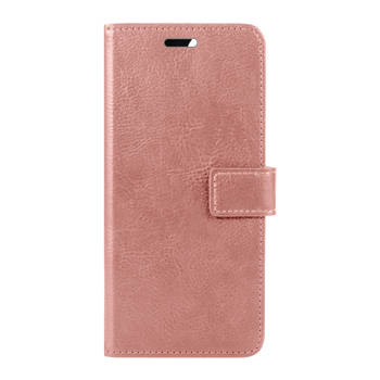 Basey OnePlus Nord 3 Hoesje Bookcase Hoes Flip Case Book Cover - OnePlus Nord 3 Hoes Book Case Hoesje - Rose Goud