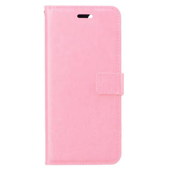 Basey Apple iPhone 15 Plus Hoesje Book Case Kunstleer Cover Hoes - Lichtroze