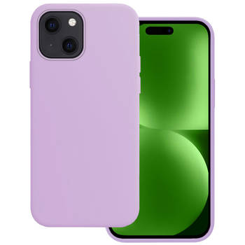 Basey iPhone 15 Hoesje Siliconen Back Cover Case - iPhone 15 Hoes Silicone Case Hoesje - Lila