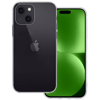 Basey iPhone 15 Hoesje Siliconen Back Cover Case - iPhone 15 Hoes Silicone Case Hoesje - Transparant