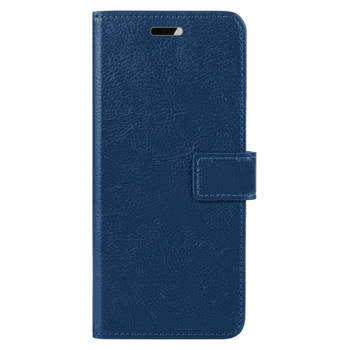 Basey Apple iPhone 15 Pro Max Hoesje Book Case Kunstleer Cover Hoes - Donkerblauw
