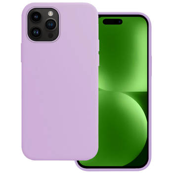 Basey Apple iPhone 15 Pro Hoesje Siliconen Hoes Case Cover -Lila