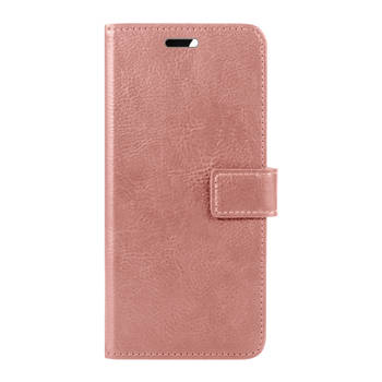 Basey Apple iPhone 15 Plus Hoesje Book Case Kunstleer Cover Hoes - Rose Goud