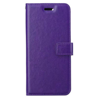 Basey Apple iPhone 15 Pro Hoesje Book Case Kunstleer Cover Hoes - Paars