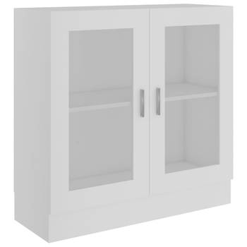 The Living Store Boekenkast - Bewerkt hout - 82.5 x 30.5 x 80 cm - Kleur- wit